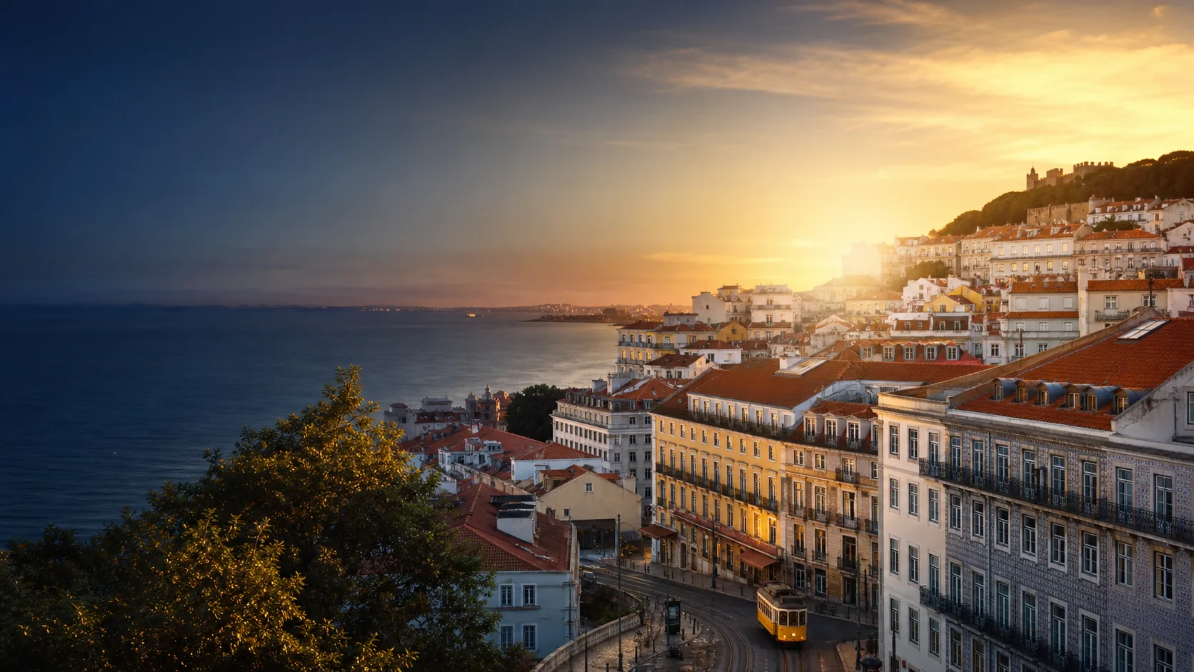Vista panorâmica de Lisboa, Portugal